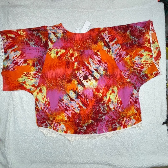 NWT Multi-colored XL Jennie & Marlis Women’s Kimono Top - Picture 2 of 10